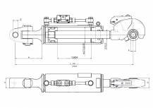 Obrázek k výrobku 60751 - Hydraulický třetí bod, 3. kategorie, 630/850mm, HÁK/KLOUB