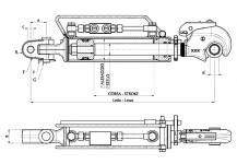 Obrázek k výrobku 17572 - Hydraulický třetí bod, délka 562/747, KLOUB/HÁK RAPID