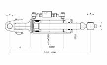Obrázek k výrobku 60774 - Hydraulický třetí bod, délka 640-880 mm, OKO/KLOUB