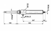 Obrázek k výrobku 14706 - Hydraulický válec – dvojčinný – s vnějším závitem MZ