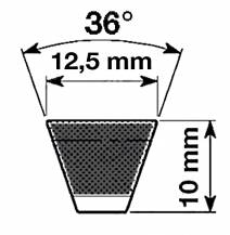 Obrázek k výrobku 30649 - klínový řemen AVX13-1200, 12,5x1200 Le