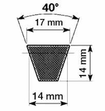 Obrázek k výrobku 30600 - klínový řemen SPB2000, 17x2000 Lp, 17x2022 Le