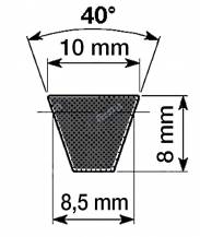 Obrázek k výrobku 41908 - klínový řemen SPZ0800, 10x800 Lp, 10x813 Le