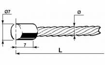 Obrázek k výrobku 57986 - Lanko 1,9 mm, 2000mm