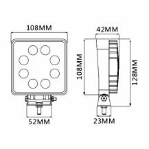 Obrázek k výrobku 62084 - LED pracovní světlo 10-90V 24W 1800LM