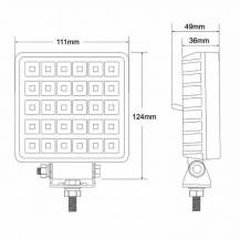 Obrázek k výrobku 62145 - LED pracovní světlo 12/24V 30W 3800LM s vypínačem
