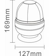 Obrázek k výrobku 59835 - LED zábleskový maják 12-24V, magnetický, serie GEA