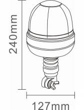 Obrázek k výrobku 59834 - LED zábleskový maják 12-24V, na tyčový držák, serie GEA