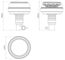 Obrázek k výrobku 60706 - LED zábleskový maják 12-24V, na tyčový držák