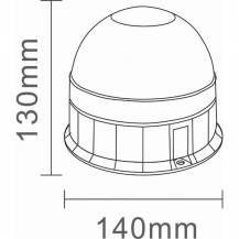Obrázek k výrobku 59837 - LED zábleskový maják 12-24V, pevná montáž, serie ATENA