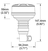 Obrázek k výrobku 63124 - LED zábleskový maják 12-24V, pružný, na tyčový držák