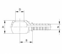 Obrázek k výrobku 58457 - Lis. armatura s okem 1/2" - 5/16"