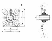 Obrázek k výrobku 55411 - Ložiskový domek  UCF 208