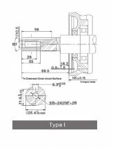 Obrázek k výrobku 55054 - Motor horizontální 13 hP, typ vývodu I