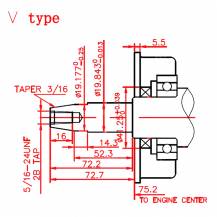 Obrázek k výrobku 61845 - Motor horizontální 6,5 HP