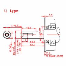 Obrázek k výrobku 61843 - Motor horizontální 6,5 HP