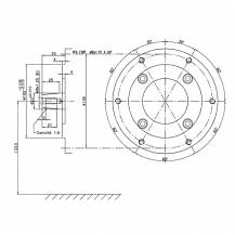 Obrázek k výrobku 61848 - Motor horizontální 9 HP s přírubou