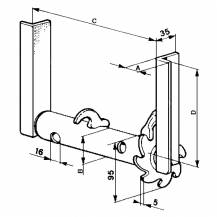 Obrázek k výrobku 58280 - Naviják 200 mm/42 mm levý