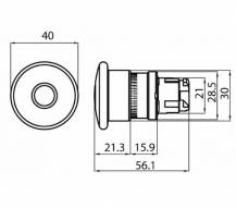 Obrázek k výrobku 59809 - Nouzový vypínač 40 mm