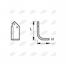 Obrázek k výrobku 43639 - NŮŽ ROTAVÁTORU 116 x 173 MM LEVÝ