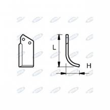Obrázek k výrobku 43133 - NŮŽ ROTAVÁTORU 116 x 215 x 10 MM LEVÝ