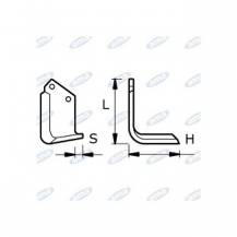 Obrázek k výrobku 42931 - NŮŽ ROTAVÁTORU 136 x 180 x 12 MM PRAVÝ