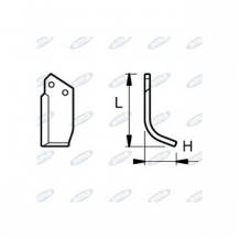Obrázek k výrobku 43093 - NŮŽ ROTAVÁTORU 40 x 120 MM LEVÝ