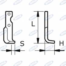 Obrázek k výrobku 60391 - NŮŽ ROTAVÁTORU 50 x 175 x 21 MM LEVÝ