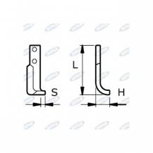 Obrázek k výrobku 42914 - NŮŽ ROTAVÁTORU 52 x 170 x 15 MM LEVÝ