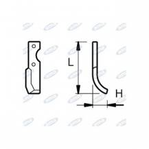 Obrázek k výrobku 42858 - NŮŽ ROTAVÁTORU 55 x 164 MM LEVÝ
