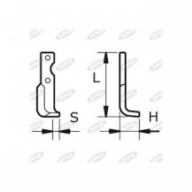 Obrázek k výrobku 42846 - NŮŽ ROTAVÁTORU 55 x 170 x 18 MM LEVÝ
