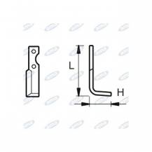 Obrázek k výrobku 42871 - NŮŽ ROTAVÁTORU 60 X 195 MM PRAVÝ