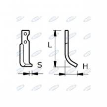 Obrázek k výrobku 43011 - NŮŽ ROTAVÁTORU 65 X 185 X 178 MM LEVÝ