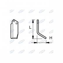 Obrázek k výrobku 43721 - NŮŽ ROTAVÁTORU 88 x 167 MM LEVÝ