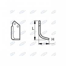 Obrázek k výrobku 43566 - NŮŽ ROTAVÁTORU 88 x 170 MM LEVÝ