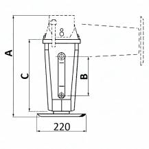 Obrázek k výrobku 60453 - Opěrná noha sklopná 6000kg/170 mm