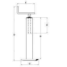 Obrázek k výrobku 58261 - Opěrná noha teleskopická 570 mm 500 kg