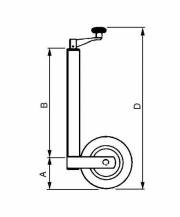 Obrázek k výrobku 54900 - Opěrné kolečko 190 mm, 150 kg