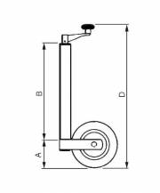Obrázek k výrobku 58267 - Opěrné kolečko 220 mm, 75 kg