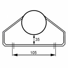 Obrázek k výrobku 19324 - opěrné kolo sklopné 400kg/250 mm