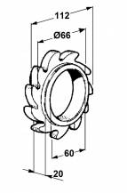 Obrázek k výrobku 58291 - Ozubené kolo 60 mm/ 20 mm