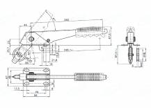 Obrázek k výrobku 56320 - Páka ruční brzdy 260 mm s kladkou