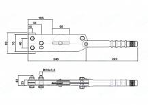 Obrázek k výrobku 56324 - Páka ruční brzdy 460mm s kov. kladkou