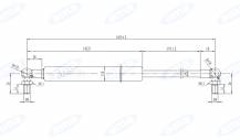 Obrázek k výrobku 13970 - Plynová vzpěra 440-610mm DEUTZ