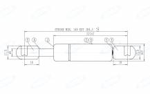 Obrázek k výrobku 60502 - Plynová vzpěra Stabilus 1523FS