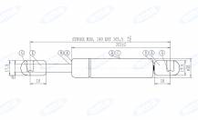 Obrázek k výrobku 60500 - Plynová vzpěra Stabilus 7558ND