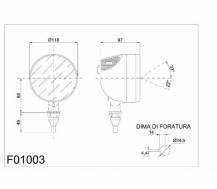 Obrázek k výrobku 1238 - Pracovní světlo kulaté s vypínačem 118 mm