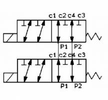 Obrázek k výrobku 59799 - Průmyslový 10 cestný modulární ventil 50l, 12V, 3/8"