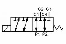 Obrázek k výrobku 26574 - Průmyslový 6 cestný ventil 25l, 1/4\", 12V