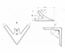 Obrázek k výrobku 50122 - radlička ,,FLEX,, šíře 200 mm/2 díry/materiál 6 mm